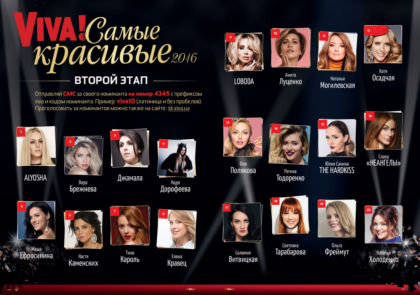 Viva! Самые красивые-2016: известны победители первого этапа голосования